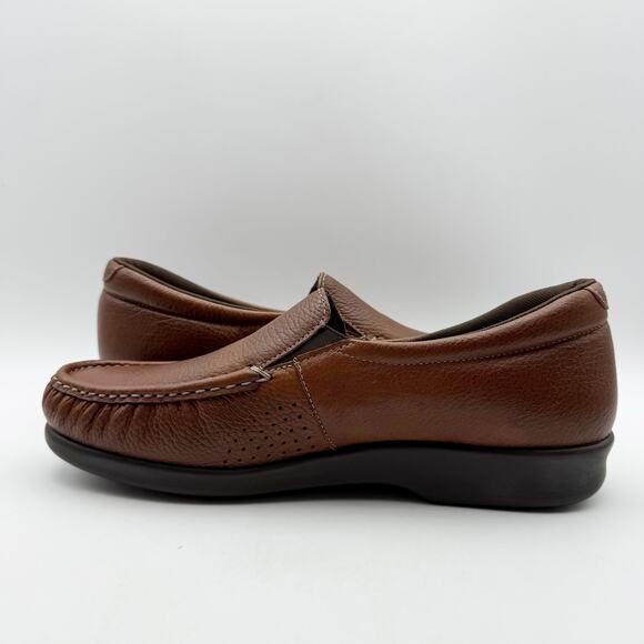 SAS Womens Twin Slip On Walking Shoe US 10.5 Narrow EU 41 Brown Leather NIB - Picture 8 of 13